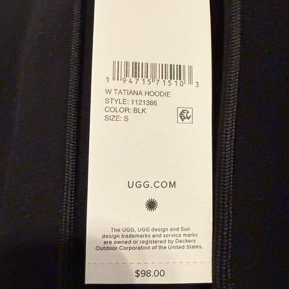 UGG Women's Black Hoodie - Picture 7 of 10